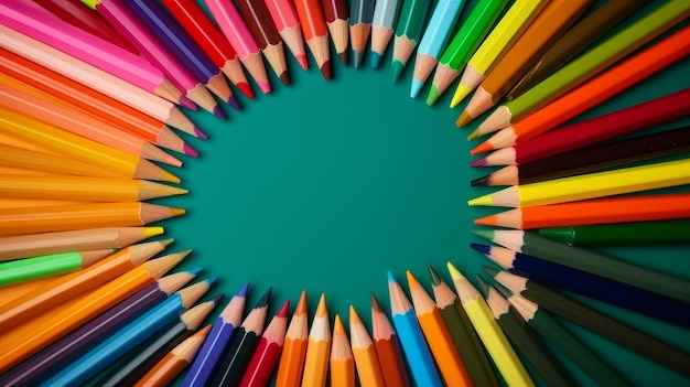 Colorful pencils Illustration AI GenerativexA