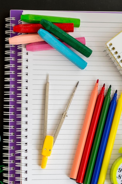 Colorful pencils isolated on the white background