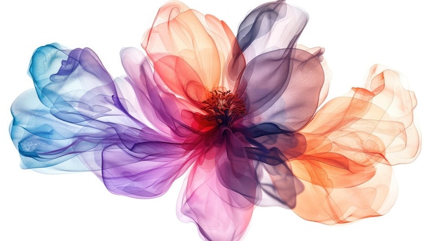 Colorful Petals Abstract Watercolor Splash