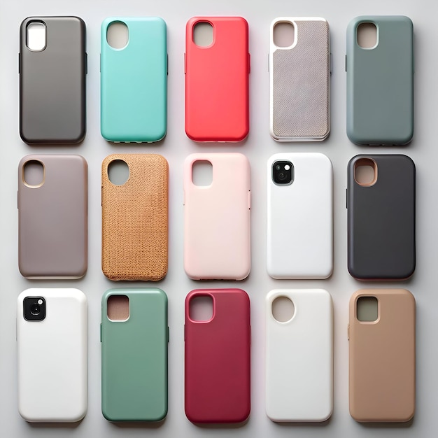 Colorful Phone Cases Mockup for Design Inspiration