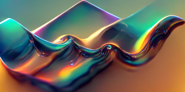 A colorful phone with a wave on the screen.