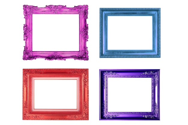 Colorful photo frame isolated on the background