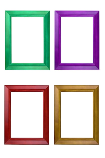 Colorful photo frame isolated on the background