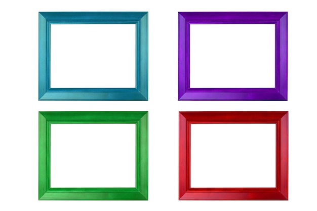 Colorful photo frame isolated on the background