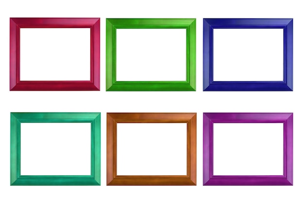 Colorful photo frame isolated on the background