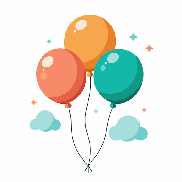 a colorful picture of balloons with the words  balloons  and the clouds