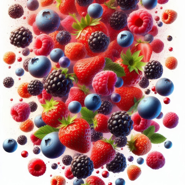 a colorful picture of berries and raspberries with a background of the words raspberries