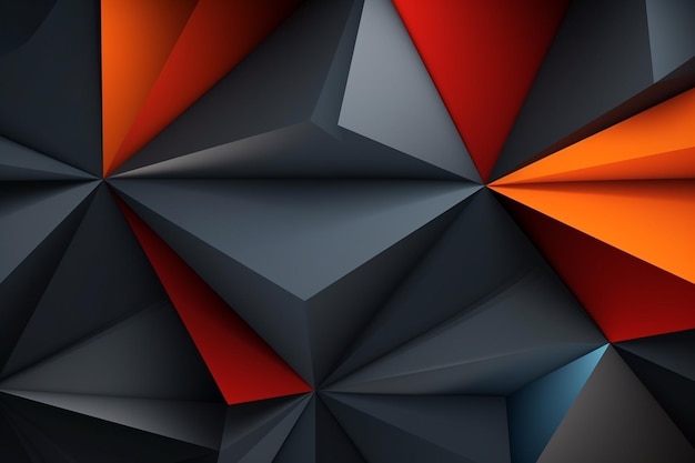 a colorful picture of a black and orange geometrical design