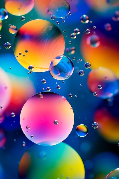 a colorful picture of bubbles with the word soap on it