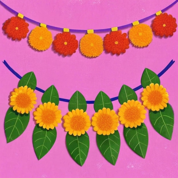 Photo a colorful picture of flowers and a necklace with the words quot sunflower quot on it