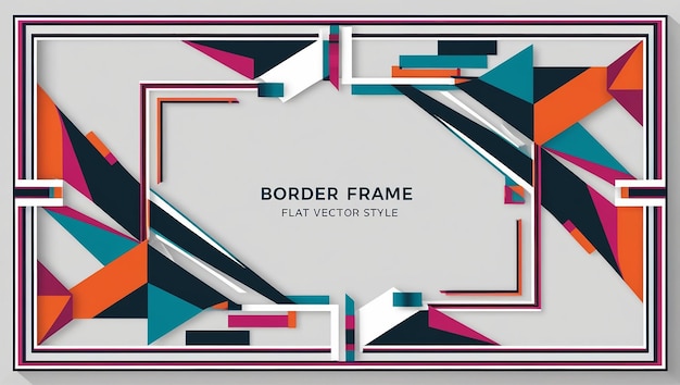 Photo a colorful picture of a frame that says border of border