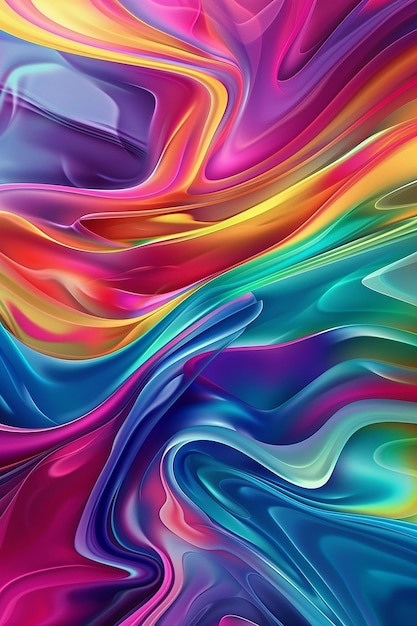 a colorful picture of a rainbow colored wave