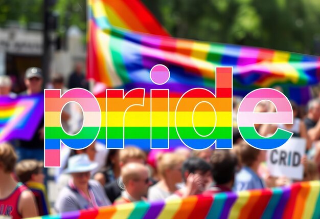 Photo a colorful picture of a rainbow flag with the word  garden  on it