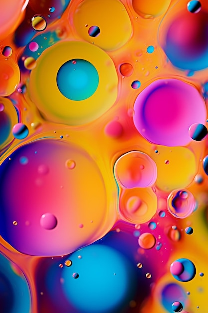 a colorful picture of some soap bubbles with the word quot oil quot on it