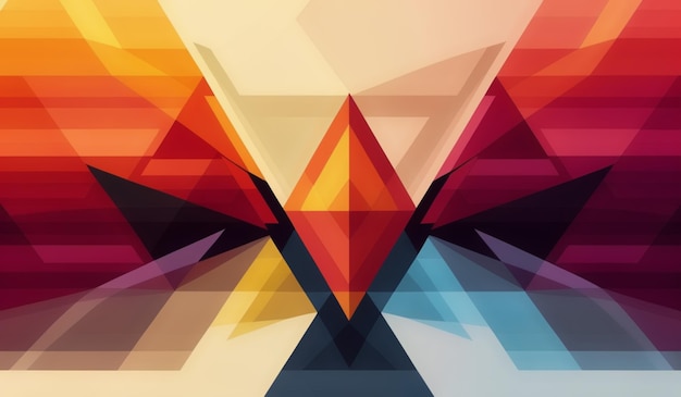 a colorful picture of a triangle and a triangle