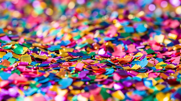 A colorful pile of confetti