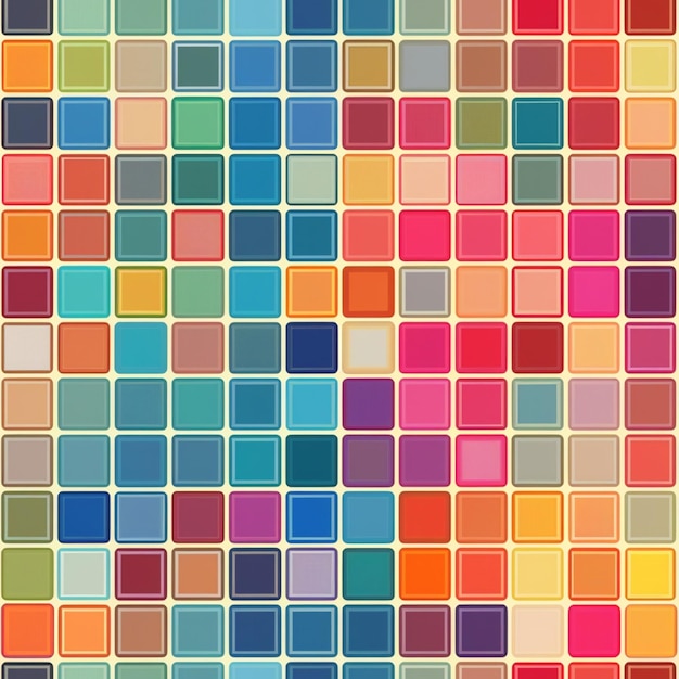 Colorful pixel grid pattern with gradient