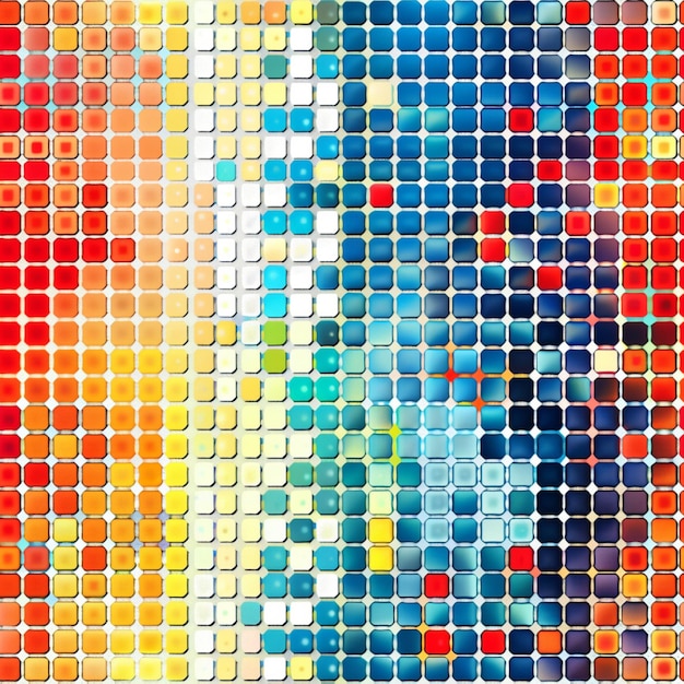 Colorful pixel grid pattern with gradient