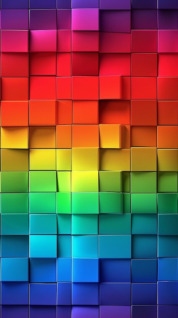 Colorful pixel grid pattern with gradient