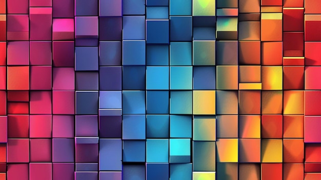 Colorful pixel grid pattern with gradient