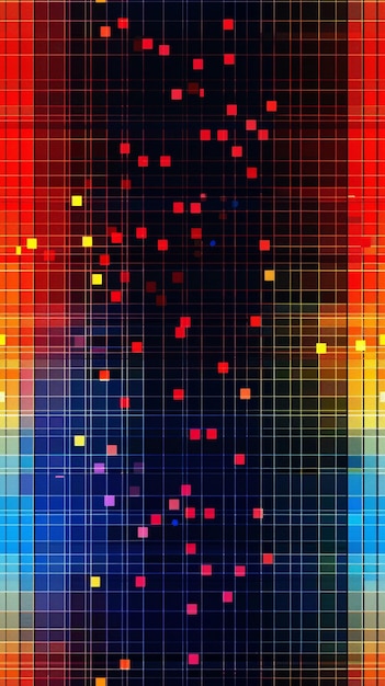 Photo colorful pixel grid pattern with gradient