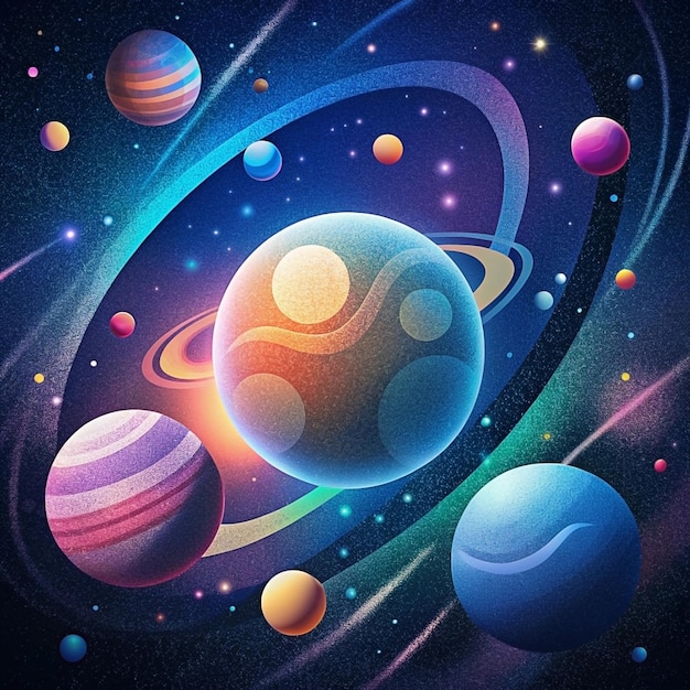 colorful planet