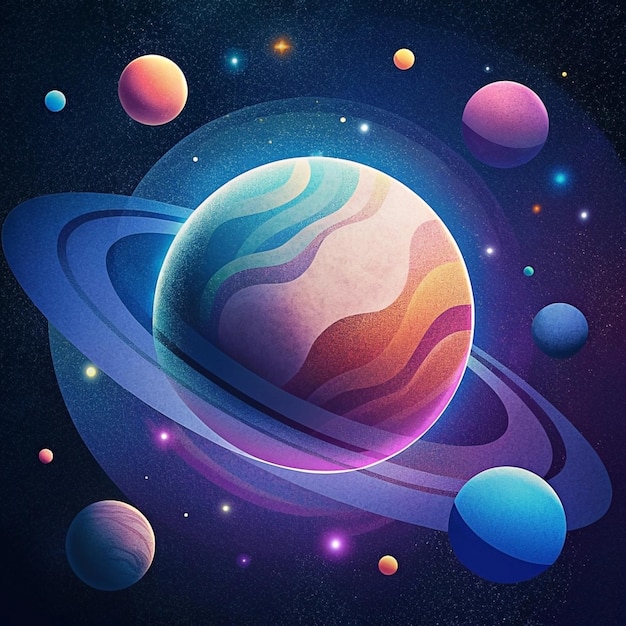 colorful planet