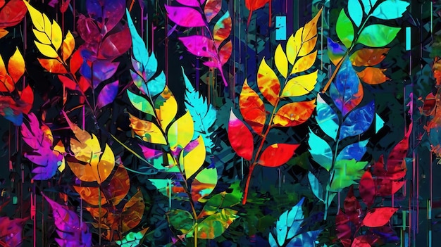 colorful plants with different colors and the word nature on them