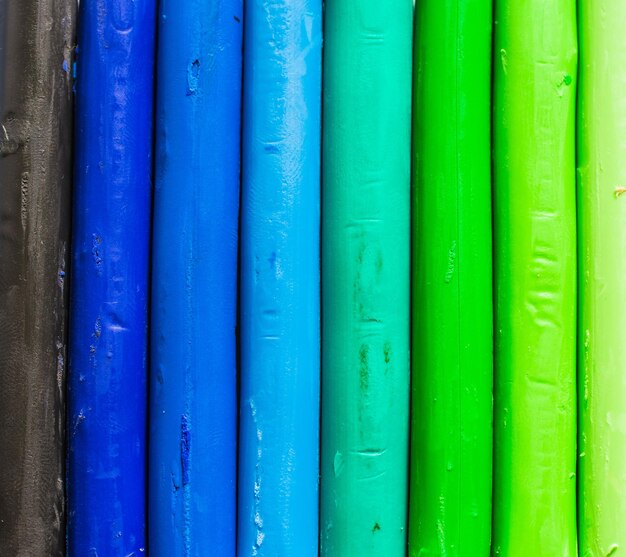 Colorful plasticine sticks clay on Isolated background