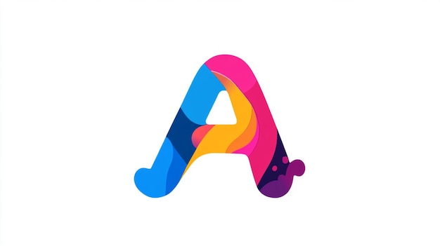 A Colorful and Playful Logo of the Letter A with Bold Colors