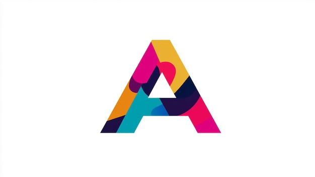 A Colorful and Playful Logo of the Letter A with Bold Colors