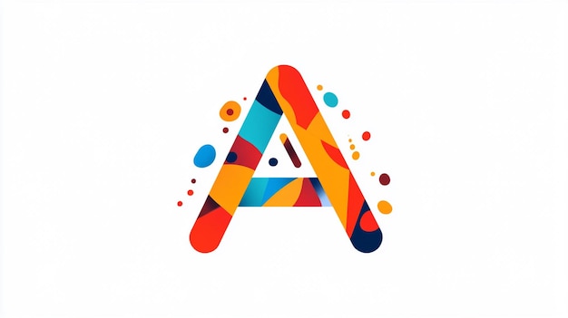 A Colorful and Playful Logo of the Letter A with Bold Colors