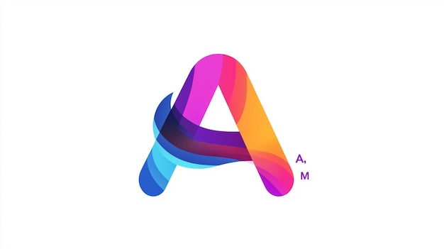 A Colorful and Playful Logo of the Letter A with Bold Colors