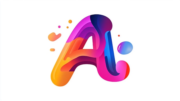 A Colorful and Playful Logo of the Letter A with Bold Colors