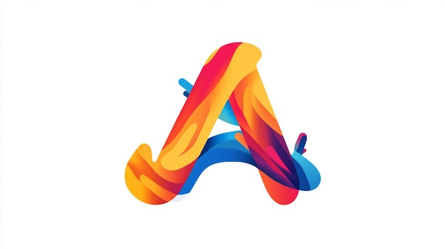 A Colorful and Playful Logo of the Letter A with Bold Colors