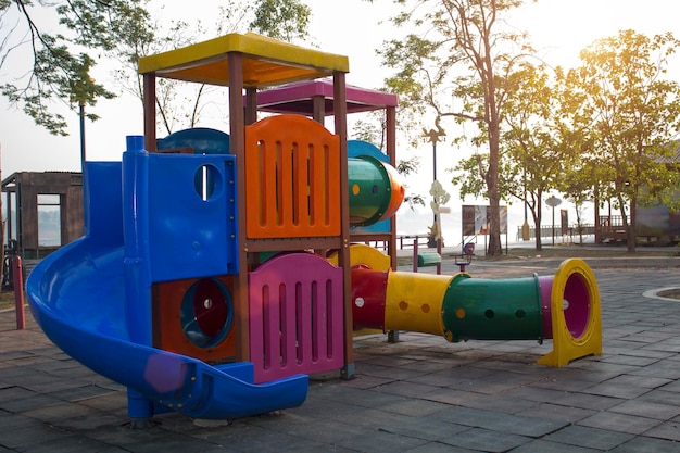 Colorful playground in the park