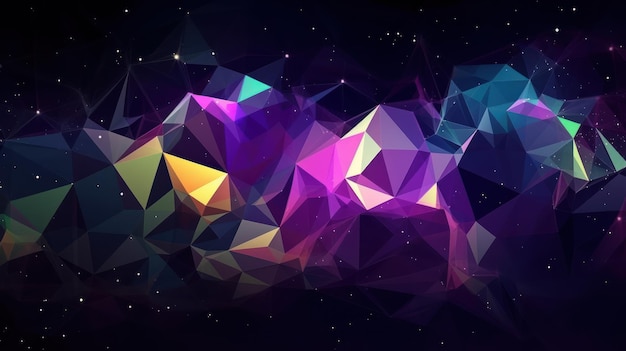 A colorful polygon with the word stars in the middle