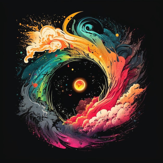 A colorful poster with a circle that says'planet'on it