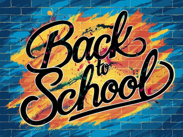 a colorful poster with the words back to school written on it