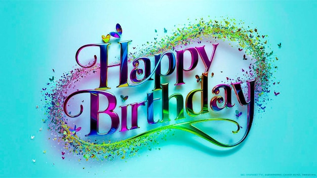 a colorful poster with the words happy birthday on it