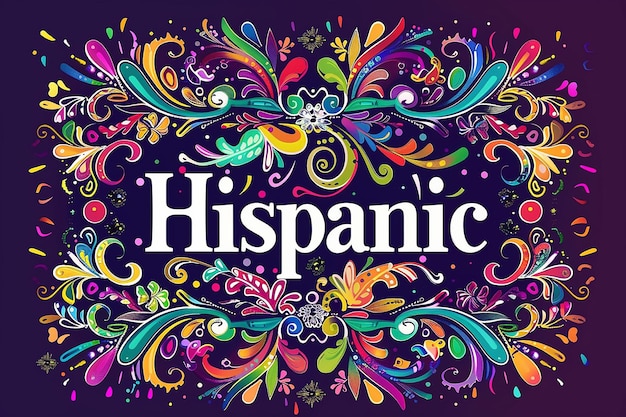 Photo a colorful poster with the words mexican ethnic on it