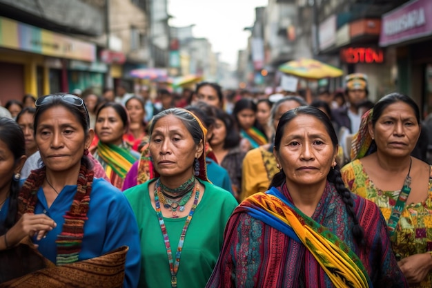 A colorful procession in Guatemala City Guatemala generative AI