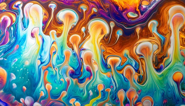 a colorful psychedelic painting is shown with the colors of the spectrum