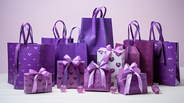 Colorful purple gift