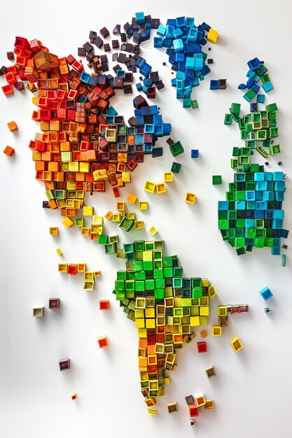 a colorful puzzle that has the word world on it