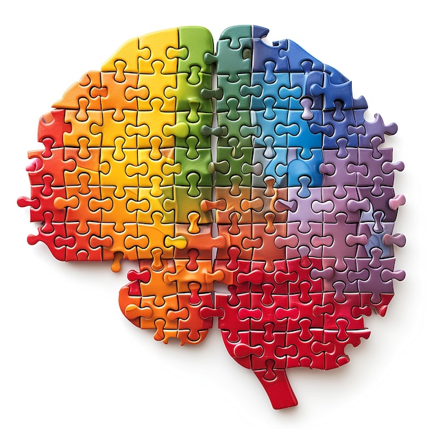 A colorful puzzle with the pieces missing