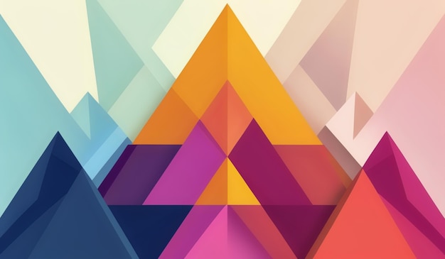 a colorful pyramid with a pyramid on it