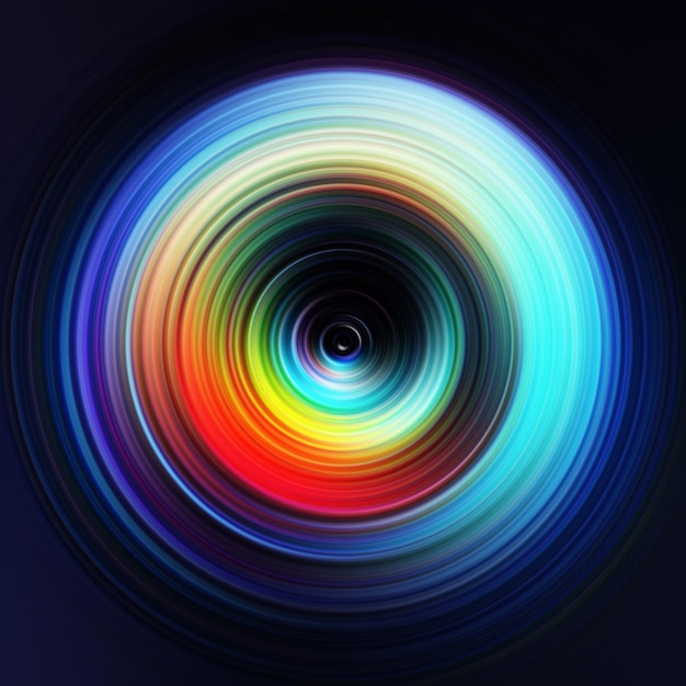 Colorful radial motion effect Abstract rounded background Color curves and sphere Multi color gradient rings and circles wallpaper Colored texture backdrop and banner