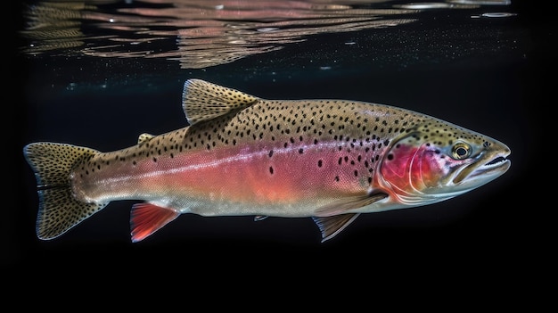 Colorful Rainbow trout