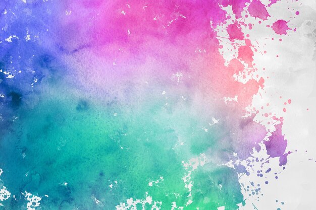 Colorful rainbow watercolor texture painted on paper background